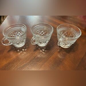 3 Wexford Elegant Clear punch cup Anchor Hockey Set